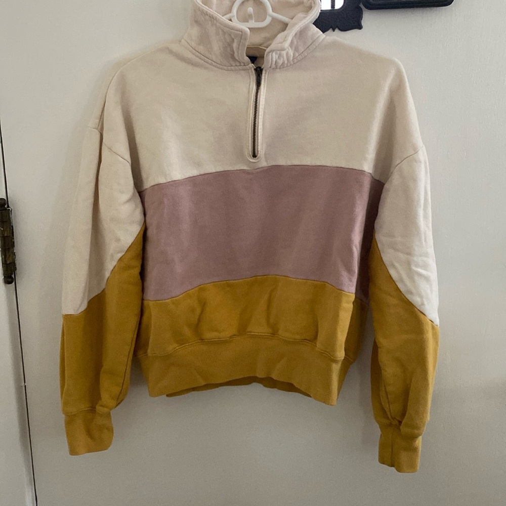 Universal Thread womens quarter zip block color sweatshirt size XS